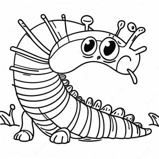 Happy Centipede Coloring Page | Centipede coloring page