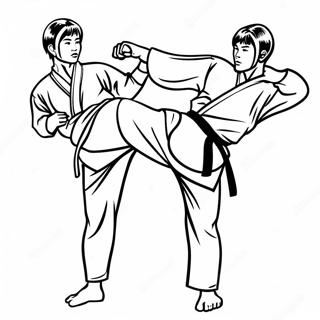 Taekwondo Coloring Page | Taekwondo coloring page