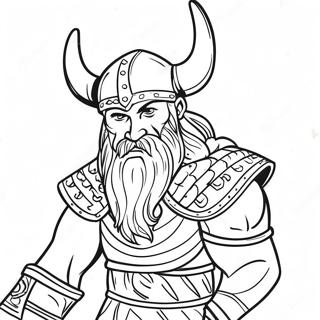 Viking Warrior Coloring Page | Viking coloring page