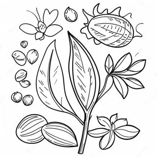 Seeds Coloring Page | Seeds coloring page