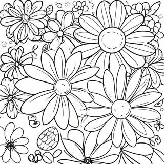Colorful Flower Seeds Coloring Page | Seeds coloring page