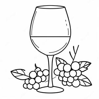 Wine Glass Coloring Page | Wine coloring page