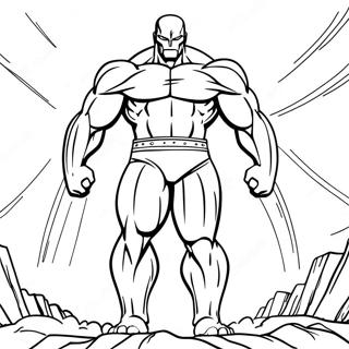 Colossal Titan in Battle Coloring Page | Colossal Titan coloring page