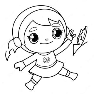 WordGirl in Action Coloring Page | WordGirl coloring page