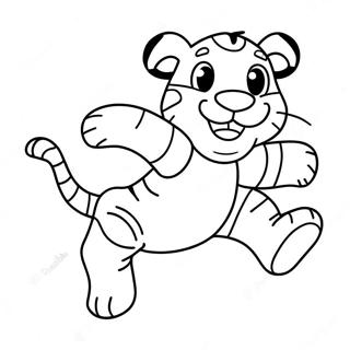 Playful Tigger Jumping Coloring Page | Tigger coloring page