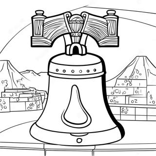 Liberty Bell Coloring Page | Philadelphia coloring page