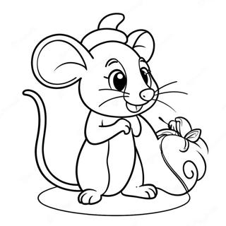Adventurous Cinderella Mice Coloring Page | Cinderella Mice coloring page