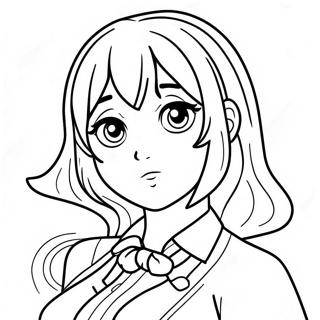 Yandere Simulator Character Coloring Page | Yandere Simulator coloring page