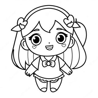 Yandere Simulator Chibi Coloring Page | Yandere Simulator coloring page