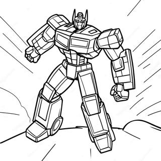 Transformers Barricade in Action Coloring Page | Transformers Barricade coloring page