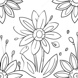 Spring Flowers Coloring Page | Spring for Kindergarten coloring page