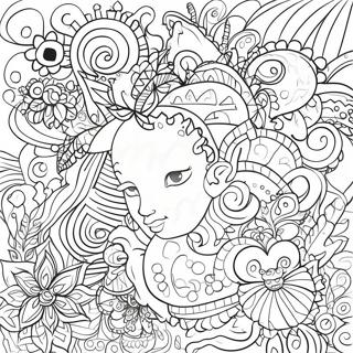 Bright Highlighter Doodles Coloring Page | Highlighter coloring page