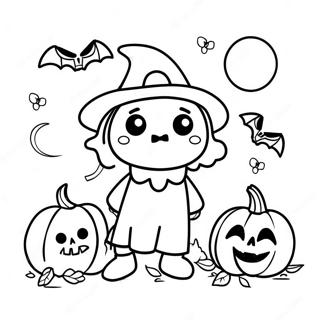 Spooky Month Halloween Coloring Page | Spooky Month coloring page