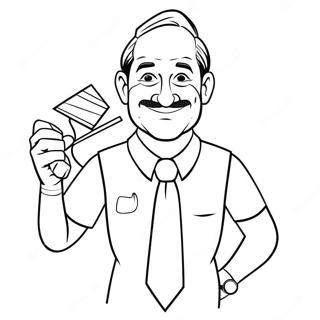 Funny Uncle with a Tie Coloring Page | Happy Fathers Day Uncle coloring page