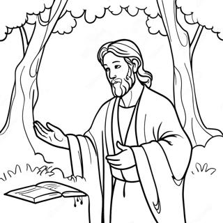 Elijah Performing Miracles Coloring Page | Elijah and Elisha coloring page