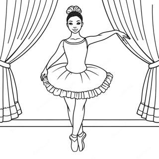 Bailarina Negra Páginas para Colorir
