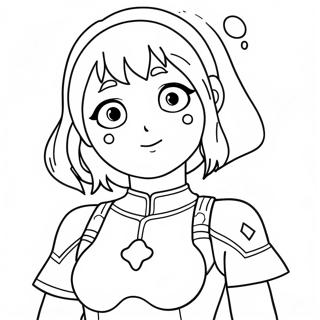 Uraraka in Hero Costume Coloring Page | Uraraka coloring page
