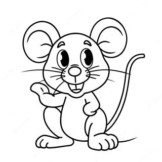 Playful Jerry Mouse Coloring Page | Jerry Mouse coloring page