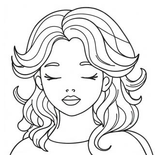 Hair Coloring Page | Hair coloring page