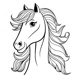 Friesian Horse Coloring Page | Friesian Horse coloring page