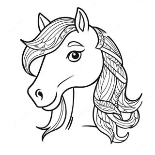 Caballo Frisón Páginas para Colorear