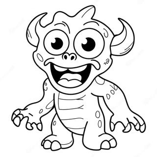 Scary Monster Fear Coloring Page | Fear coloring page