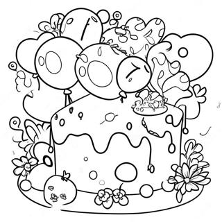 40th Birthday Celebration Coloring Page | 40th Birthday coloring page