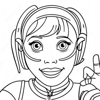 Sporty Spice in Lazy Town Coloring Page | Lazy Town coloring page