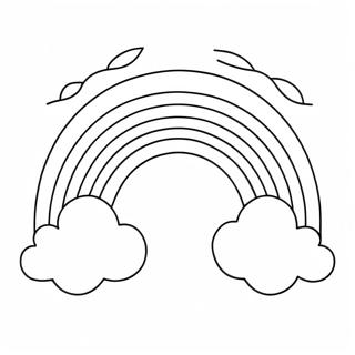 Bright Rainbow with Clouds Coloring Page | God's Promise Rainbow coloring page
