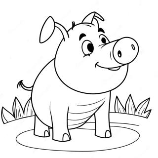 Porky the Pig Coloring Page | Porky the Pig coloring page