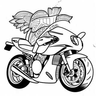 Kawasaki Motorcycle Coloring Page | Kawasaki Motorcycle coloring page