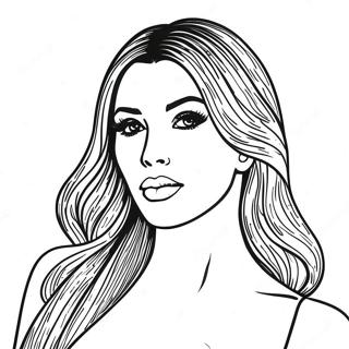 Kim Kardashian Coloring Page | Kim Kardashian coloring page