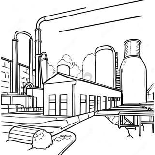 Factory Coloring Page | Factory coloring page