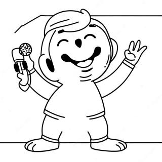 Nooshy Singing on Stage Coloring Page | Nooshy Sing 2 coloring page