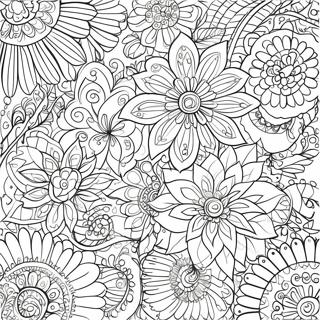Komplexe florale Muster Ausmalbild für Erwachsene | XXX Erwachsene Ausmalbild