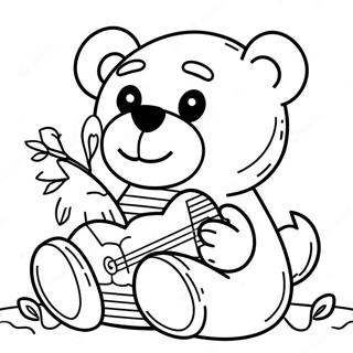 Grateful Dead Bear Coloring Page | Grateful Dead Bear coloring page