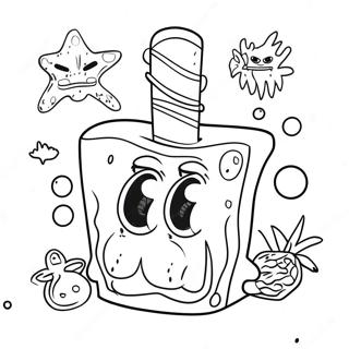 Stoner SpongeBob Coloring Page | Stoner SpongeBob coloring page