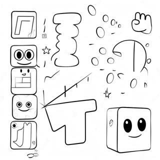 Colorful Numberblocks 11 in Action Coloring Page | Numberblocks 11 coloring page