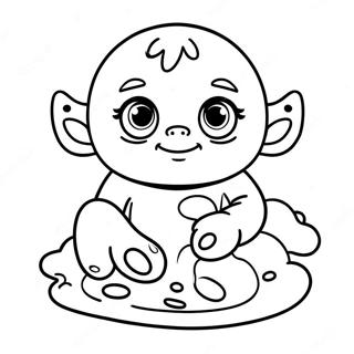 Söt Goo Goo Gaga Baby Målarbild | Goo Goo Gaga målarbild