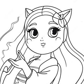 Aria Blaze in Action Coloring Page | Aria Blaze coloring page