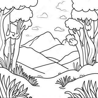 Endless Nature Scenes Coloring Page | Infinite coloring page