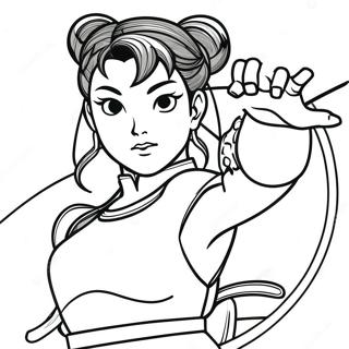 Chun Li Coloring Page | Chun Li coloring page