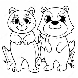 Matching Animals Coloring Page | Matching coloring page