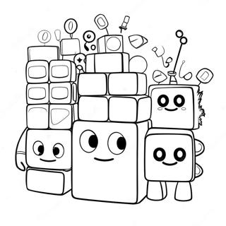 Numberblocks 1000 Coloring Page | Numberblocks 1000 coloring page
