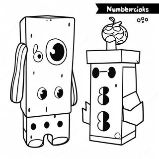 Numberblocks 8 Coloring Page | Numberblocks 8 coloring page