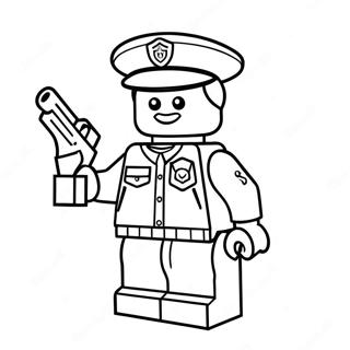 Lego Police Officer Coloring Page | Lego Police coloring page