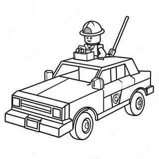 Lego Police Car Coloring Page | Lego Police coloring page