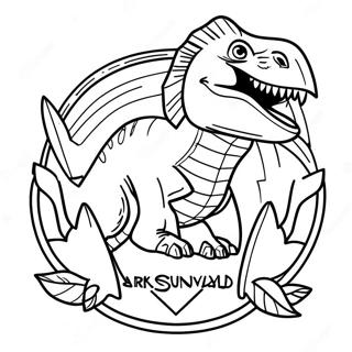 Ark Survival Evolved Logo Coloring Page | Ark Survival Evolved coloring page