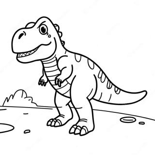 Colorful T-Rex in Ark Coloring Page | Ark Survival Evolved coloring page