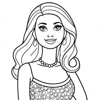 Cheerful Chelsea Barbie Coloring Page | Chelsea Barbie coloring page